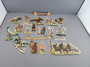 Indianer Büffel Papier Stanzen Schnitt Aufstehen Spielen Set Fehler Vintage - Bild 1 von 5