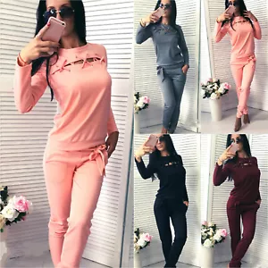 Conjunto de chándal para damas sudaderas de manga larga pantalones mujeres traje para correr ropa de salón - Imagen 1 de 16