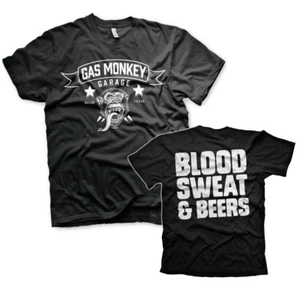 Official Licensed Gas Monkey Garage - Blood Sweat & Beers Men's T-Shirt S-3XL - Picture 1 of 2