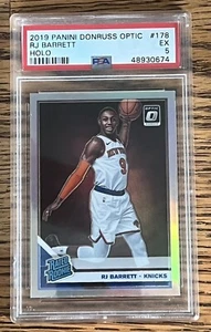 2019 Panini Donruss Optic Rated Rookie Holo RJ Barrett PSA 5 Raptors Knicks - Picture 1 of 2