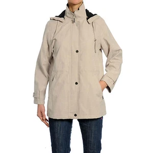NEW Nuage Women's ALMOND/ Large/ Moss Fleece-lined Hooded Jacket - Picture 1 of 3