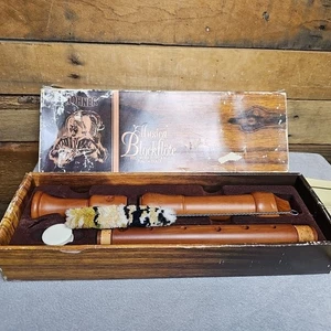 Grabadora de madera de pera Hohner "Música" 9574 Alemania Blockflote 3 piezas - Imagen 1 de 13