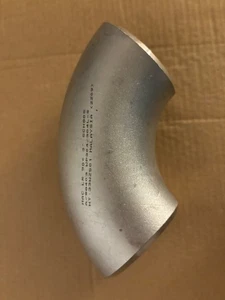 90-DEGREE ELBOW 3” Schedule 80 Long Radius 304 Stainless Steel Weld Fitting - Picture 1 of 7