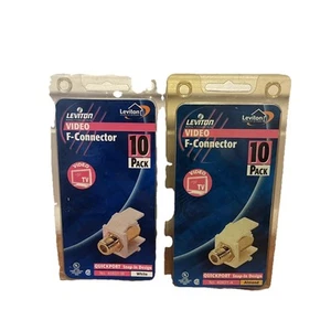 2 Leviton 40831-W QuickPort F-Type Connector White Video & Home Theater - Picture 1 of 4