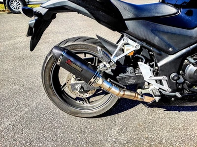 For Honda CBR300R CB300F Mid Exhaust Link Pipe 51mm Muffler Tip Reserve Catalyst - image 1 of 4