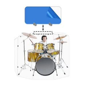 PENNZONI Drum Shield Deflector Panel w/ Chrome Connectors - Picture 1 of 9