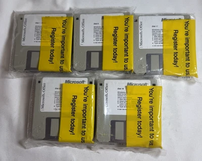 MICROSOFT OFFiCE Windows Version 4.2, Complete 20 Disk Sealed Set, 3.5" Disks - Image 1 of 4