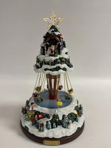 Bradford Exchange Thomas Kinkade WINTERFESTIVAL beleuchteter Schaukelbaum mit Musik - Bild 1 von 15