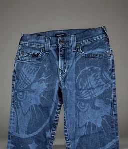 True Religion Geno No Flap Jeans Herren 31x33 Liberty Laser Printed Slim Straight - Bild 1 von 15