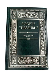 Vtg 1979 Roget's Thesaurus Classic American Ed, Reference book Green Gold Trim - Picture 1 of 14