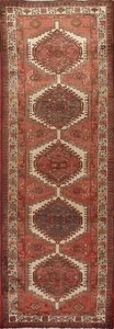 Tribal Handmade Wool Oriental Carpet Geometric Runner Rug 4x11 Ft Hallway Rug - Picture 1 of 23