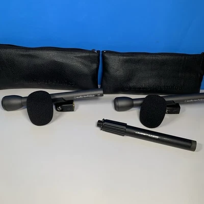Audio-Technica AT8004L Omnidirectional Dynamic Microphones (TWO) w/ Cases - Image 1 of 4