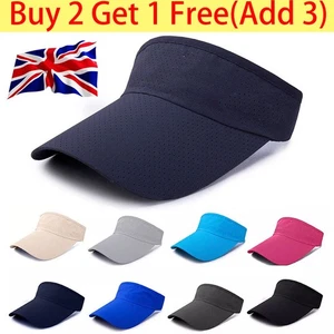 Adjustable Women Sun Visor Cap Open Top Ponytail Baseball Cap Golf Tennis Cap - Picture 1 of 31