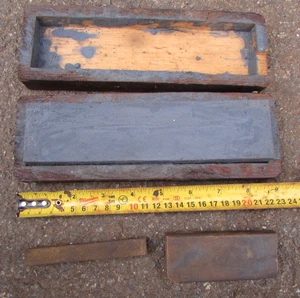 Vintage Sharpening Stones Oil Stones In 1x In Wooden Case - Bild 1 von 3