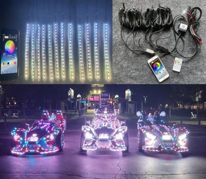 14PC 3FT Dream Color Chasing Light Strip For Grill Underglow Slingshot Bluetooth - Picture 1 of 15