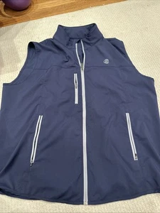 Ahead USA Size XLarge Soft Shell Navy Sleevless Jacket Vest Zippers And Pockets - Picture 1 of 13