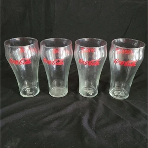 Coca Cola Gläser klar mit roter Schrift 4er Set - Bild 1 von 7