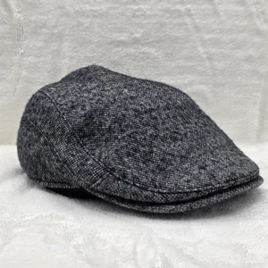 Goorin Bros Hat Cap Newsboy Ivy Flat Gray Wool Blend Crown Logo Lined Large Mens - Picture 1 of 8