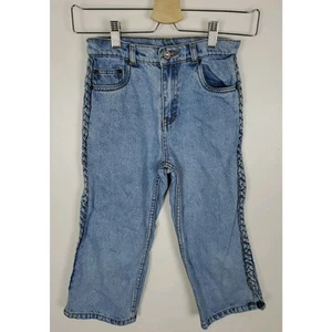 Camp Beverly Hills Jeans Girls Size 10 Vintage Braided Side Light Denim 90s (#11 - Picture 1 of 4