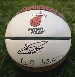 KASPARAS JAKUCIONIS SIGNED MiAMI HEAT LOGO NBA BASKETBALL PROOF COA HERRO WOW - Picture 1 of 4