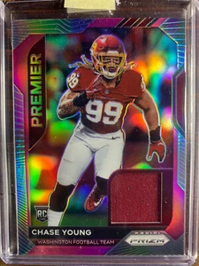 2020 Panini Prizm Football Chase Young Premier Rookie Card Pink #15 DROY NFL SSP - Picture 1 of 2