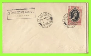 St Lucia 1953 QEII Coronation on plain First Day Cover - Picture 1 of 1