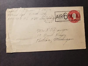 APO 907 SHANGHAI, CHINA 1946 Army Cover 332nd Sqdn, 513th Group Officer's Mail - Picture 1 of 2
