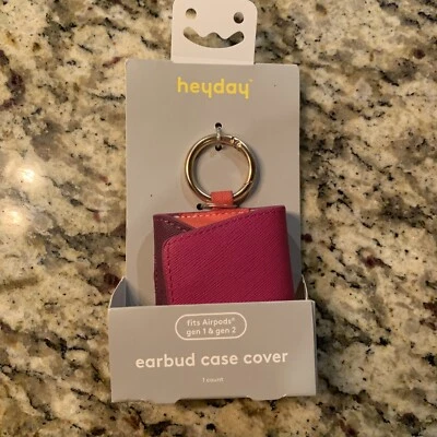 heyday earbud case cover fits  Apple AirPods gen 1 and gen 2 faux leather - Image 1 of 2