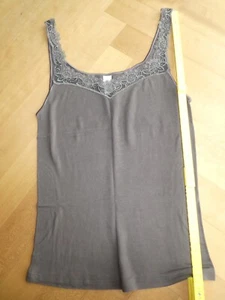 Speidel 36 38 XS S Unterhemd Hemd Top Hemdchen SPITZE taupe braun Modal w.NEU - Bild 1 von 8