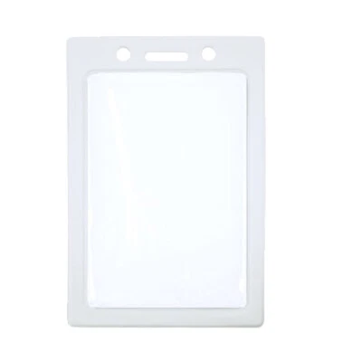 Porta-crachá borda colorida com janela de vinil transparente para tamanho único de cartão de crédito - Imagem 1 de 4