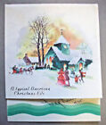 1930's A Typical American Xmas Eve Vintage Christmas greeting card *1G 