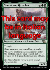 MTG SURRAK AND GORECLAW 337 EXC - SURRAK E SQUARCIAGRINFIA - MOM X IT - MAGIC - Picture 1 of 1