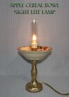 Franciscan APPLE LAMP, NIGHT LIGHT, ~BOWL & Chimney~ Calif, USA 1979-84 #4