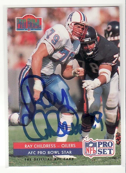 TARJETA AUTOGRAFIADA RAY CHILDRESS HOUSTON OILERS PRO BOWL Foto 1 de 1
