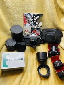 Asahi Pentax Spotmatic SP SLR 35mm Film Camera w/ 3 Super-Takumar Lens And More! - Picture 1 of 14