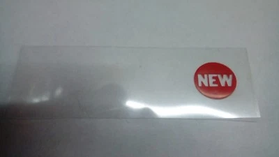 "10 VINYL JUKEBOX ""NEU"" KLAR TITELSTREIFEN OVERLAYS ZEIGT SCHALLPLATTEN GEÄNDERT 1""x3" - Bild 1 von 3