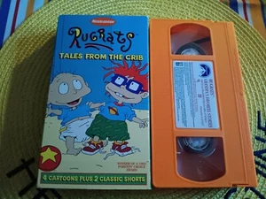 Rugrats Tales From the Crib VHS 1996 Nickelodeon 4 Cartoons + 2 Classics Film - Foto 1 di 2