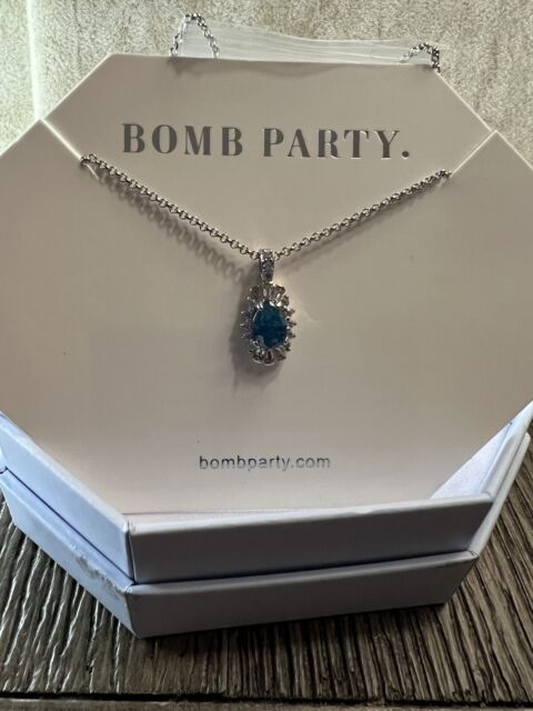 BOMB PARTY Necklace Call it a crush RBP3992 Sapphire/Rhodium