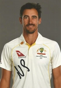 FOTO RETRATO DE PRUEBA 6x4 firmada por Mitchell Starc + certificado de autenticidad *las cenizas* - Imagen 1 de 1
