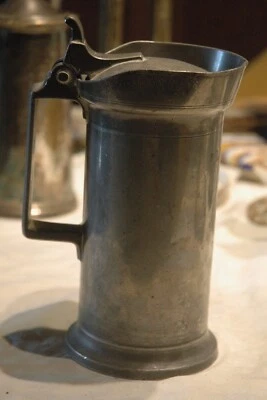 Broc ancien de mesures en étain , 1 L - Photo 1/4