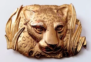 Broche/Pin Colgante Park Lane Joyería Puma Gato Tono Dorado 3" X 2" - Imagen 1 de 9