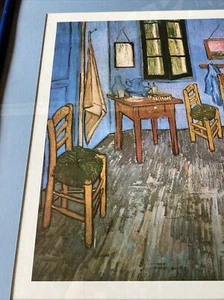 Vincent Van GOGH Lithograph Ltd. Ed. "...bedroom at Arles" 1937 Professionaly Fr - Picture 1 of 8