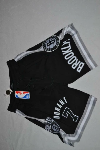 PRO STANDARD BROOKLYN NETS TEAM PLAYER KEVIN DURANT BLACK MENS SHORTS ALL SIZES Cover