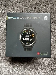 Huawei Watch GT Runner Polymer Fibre Case with Silicone Band - Black... - Picture 1 of 3