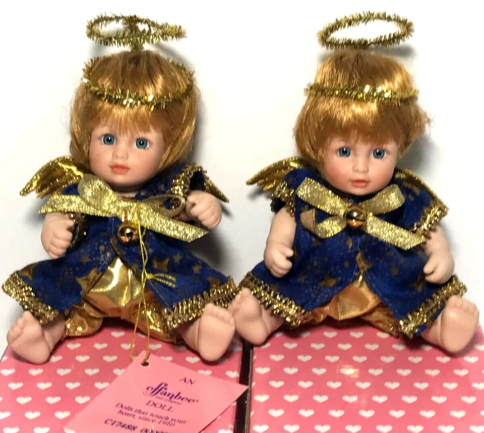 Vintage EFFANBEE Collection 2 Dolls THE LITTLEST ANGEL BABY Porcelain New in Box - Image 1 of 4