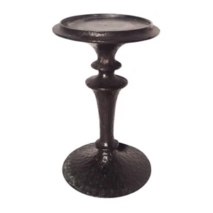 Pottery Barn Seville Pillar Candle Holder Hammered Bronze 7" Antique Lodge Brown - Picture 1 of 11