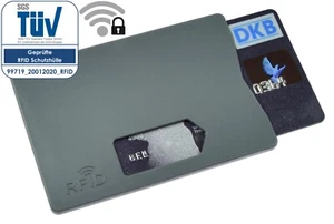 RFID Blocker NFC Schutzhülle EC Kartenhülle Grau Kreditkarten Scheckkarten Perso - Bild 1 von 5