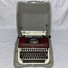 Vintage 1959 Two Tone Olympia SM4 Portable Typewriter with Case - Works Great