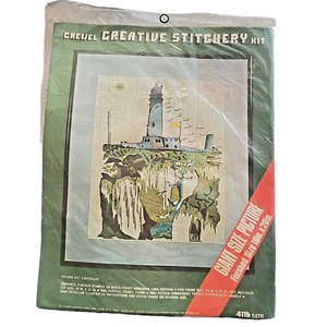 Kit Vogart Crewel 5178 Faro 16" x 20" Cosición Creativa De Colección 1975 - Imagen 1 de 8