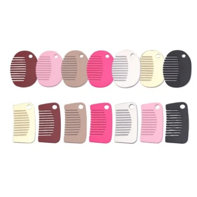 Compact Comb Necklace Pendant Portable Hairbrush Practical Hair Maintenance Tool - Image 1 of 4